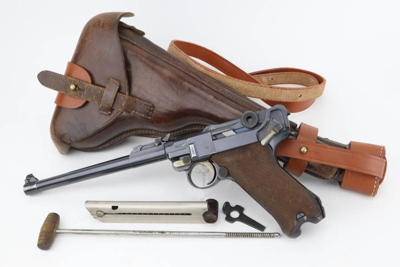 Excellent 1917 DWM Artillery Luger Rig - Matching Stock & Magazine - 1