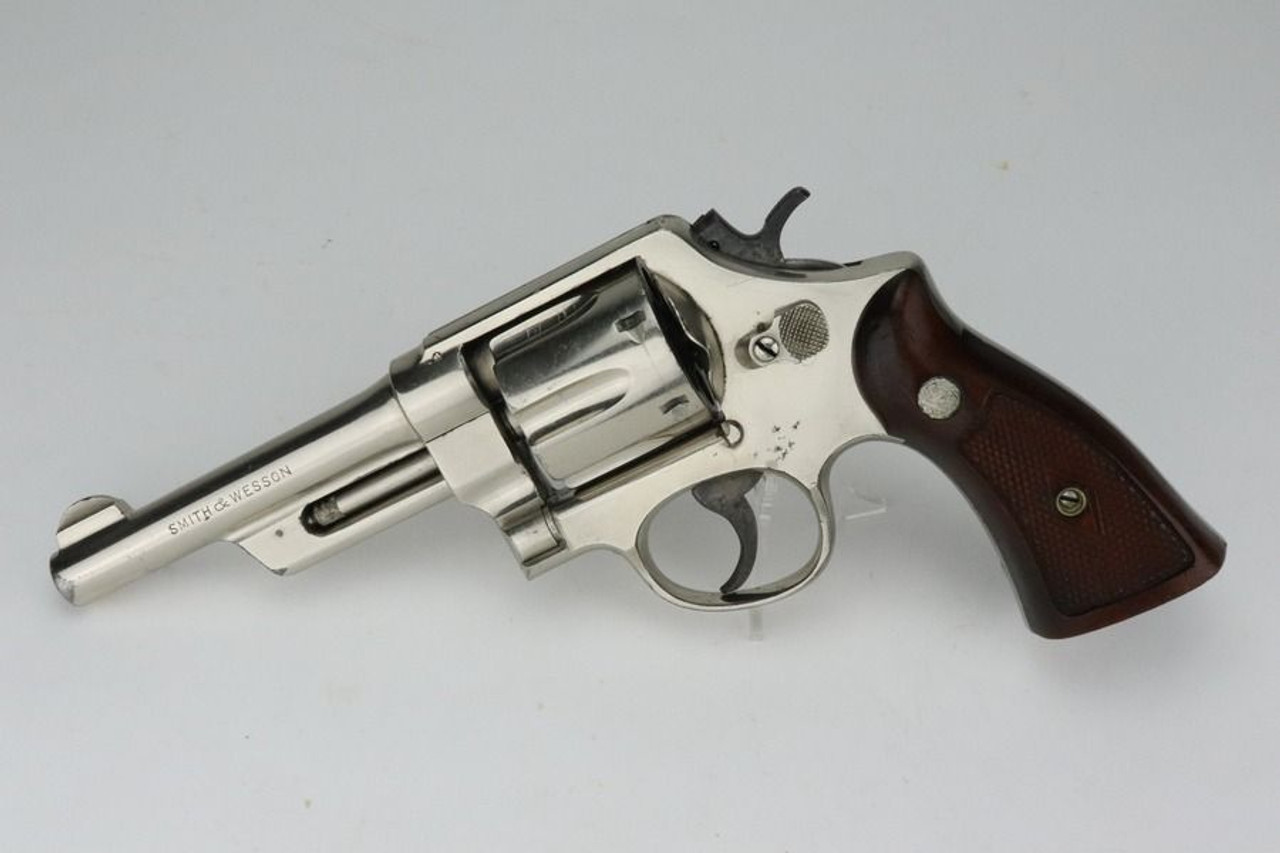 Nickeled Smith & Wesson .38/44 Heavy Duty Revolver - 1
