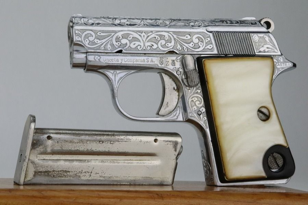 Engraved, Nickeled Astra Cub - .22 Short - 1