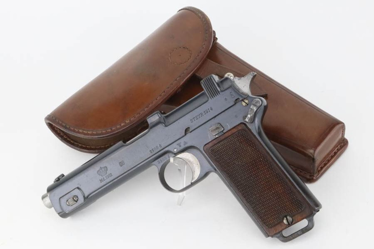 Steyr Hahn Model 1912 Rig - Nazi Police Conversion - 1