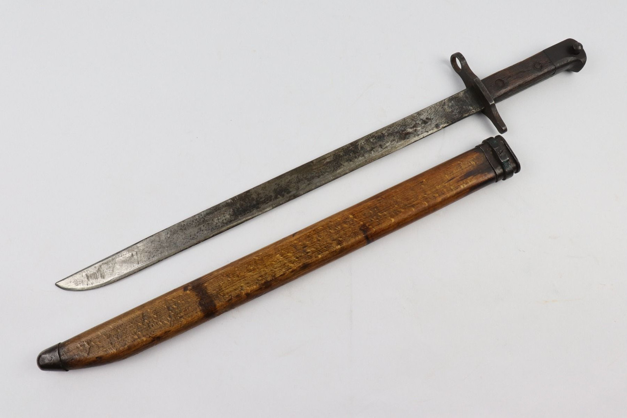 WW2 Type 30 Bayonet with Wood Scabbard - 1