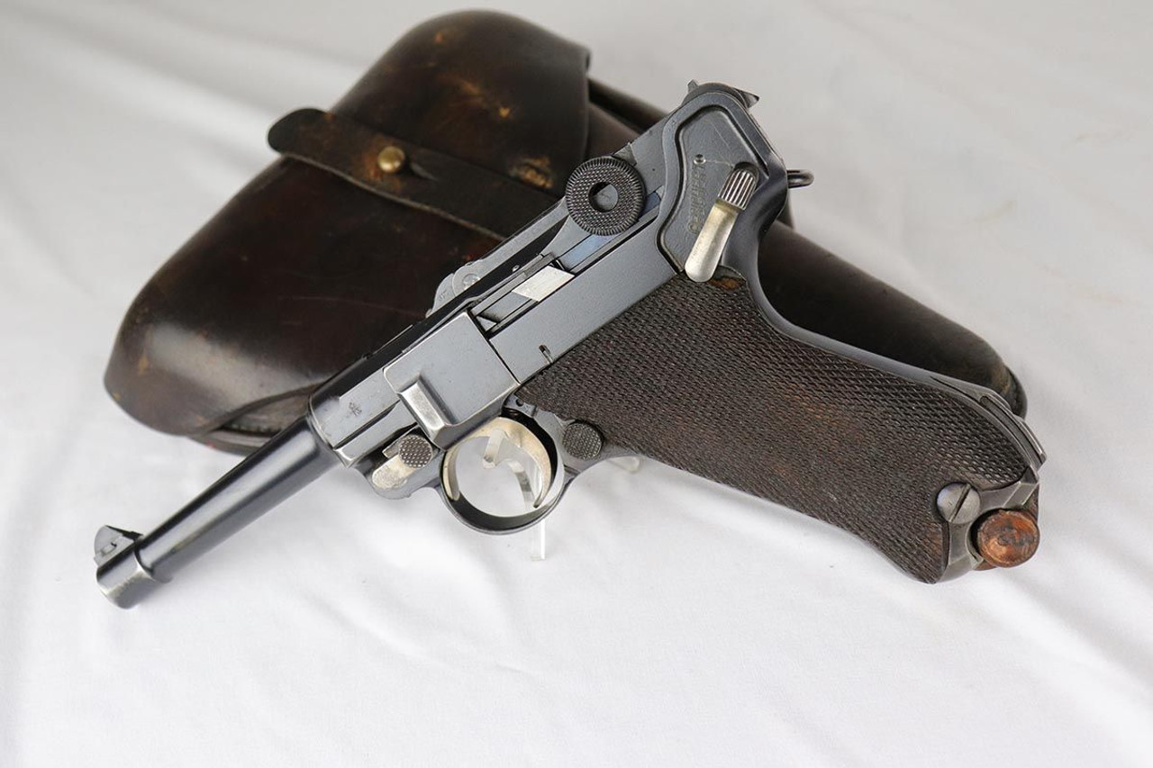 1929 DWM Nazi Police Luger - Matching Holster & Mag - 1