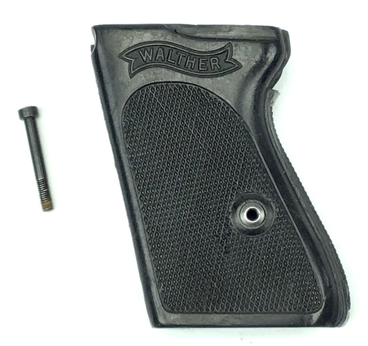 SCARCE - Black Walther PPK One Piece Grip 7.65mm Nazi Era Pistol Part WWII - 1