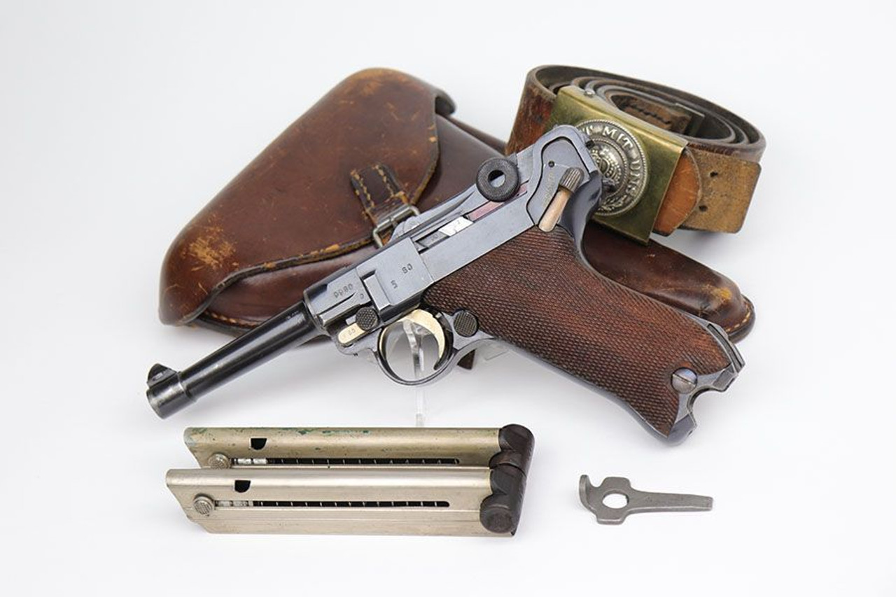 1918 Erfurt Luger Rig - Two Matching Magazines - 1