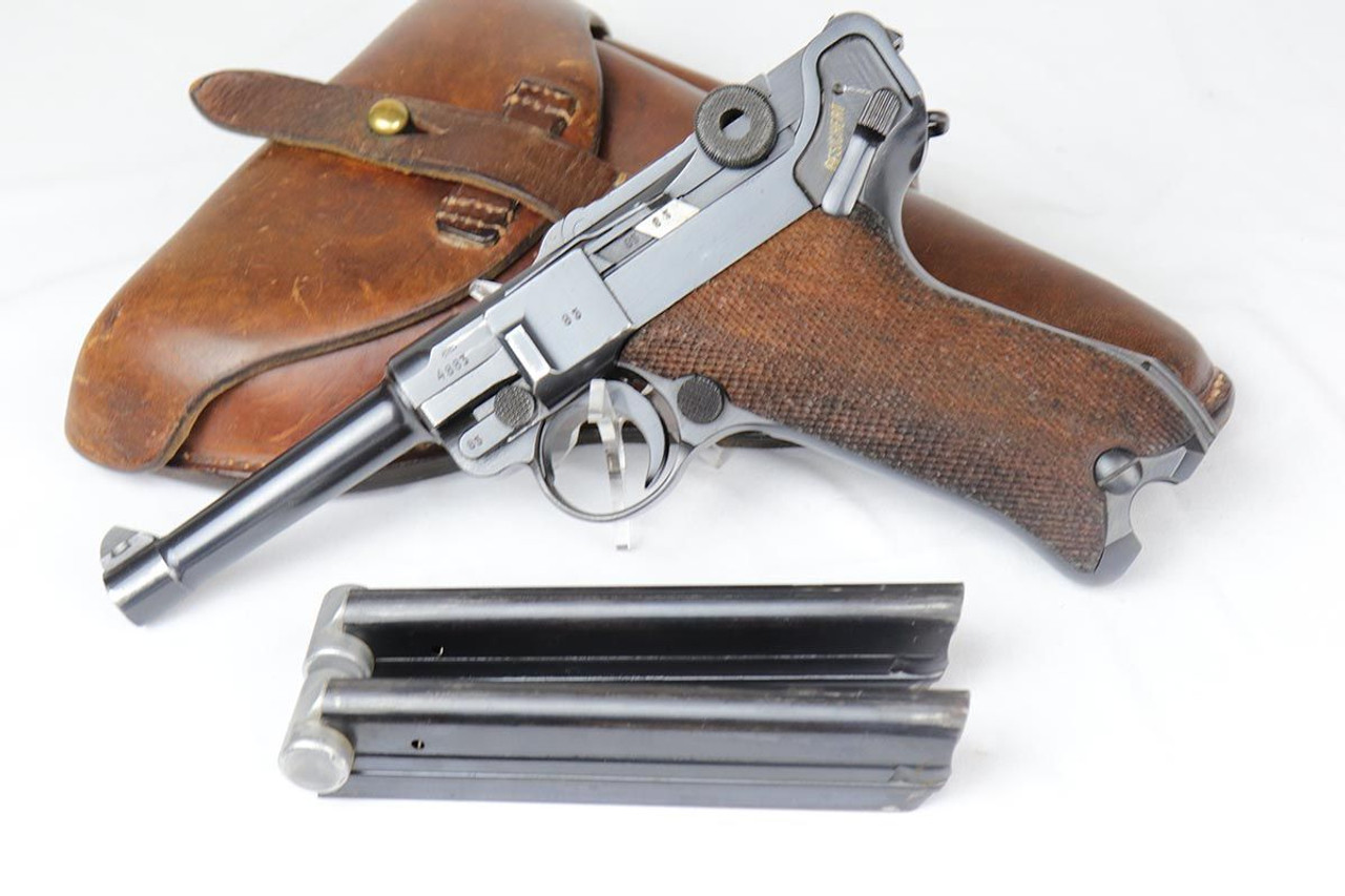 1939 Mauser Police Luger Rig - Two Matching Magazines - 1