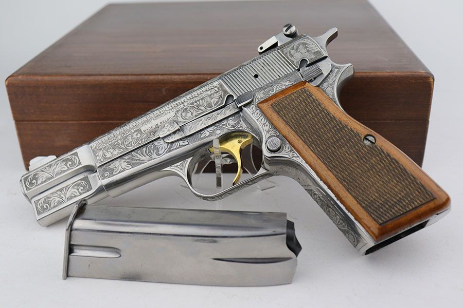 Factory Engraved Browning Renaissance Hi Power - Presentation Case