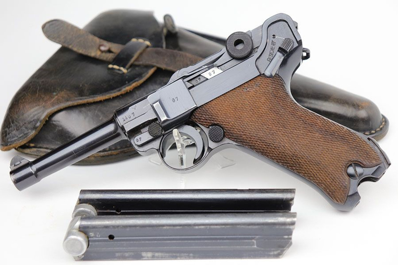 Scarce 1941 Police Mauser Luger Rig - Matching Magazine - 1