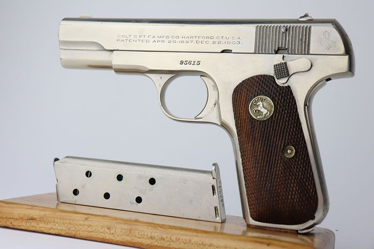 Nickel Colt Model 1908 - 1929 Mfg - 1