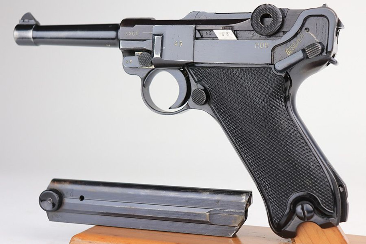 Excellent 1942 Black Widow Mauser Luger - 1