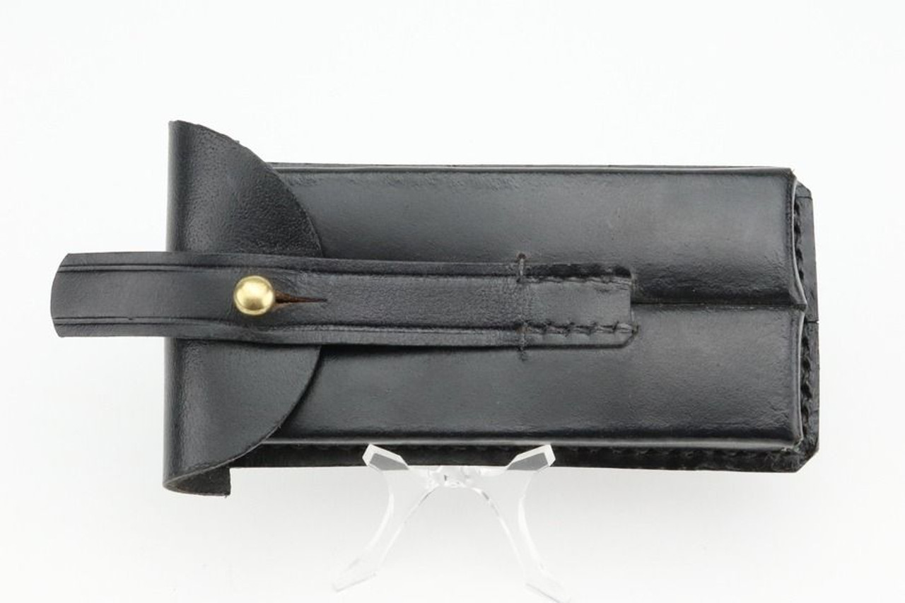 Black Leather Luger Magazine Pouch - Reproduction - 1