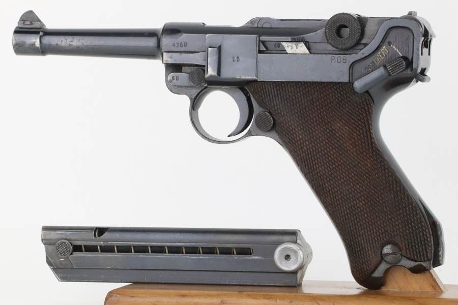 GI Bring-back Grouping: BYF 41 Mauser Luger - Matching Mag & Binoculars - 1