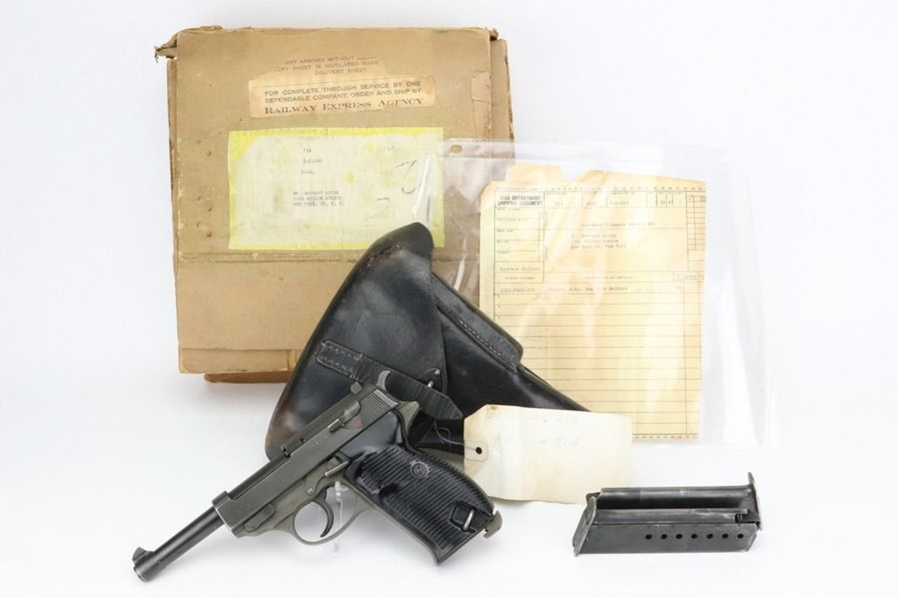 Captured Dual-Tone BYF 44 Mauser P.38 Rig - With Shipping Box & Documents - 1