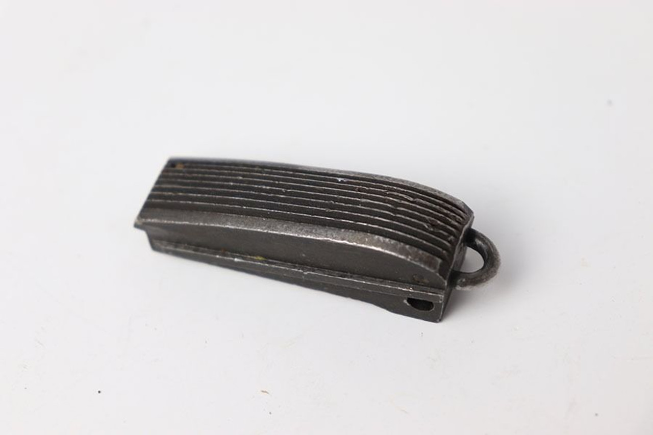 Serrated Round Back 1911 Mainspring Housing - Dark Grey Parkerized - 1
