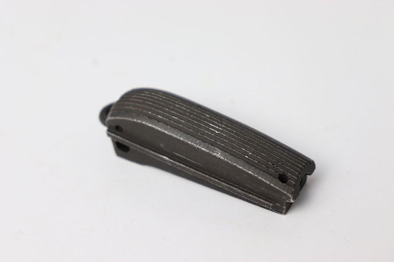 Serrated Round Back 1911 Mainspring Housing - Light Grey Parkerized - 1