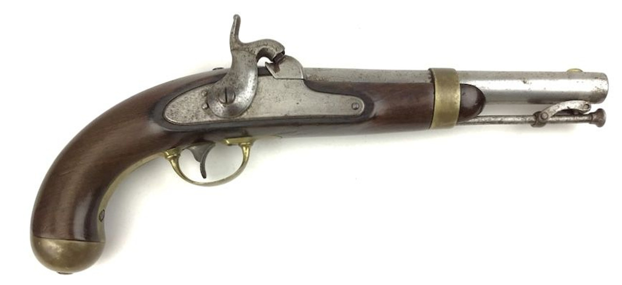 H. Aston Antique Martial Percussion Pistol .54 caliber Civil war era - 1