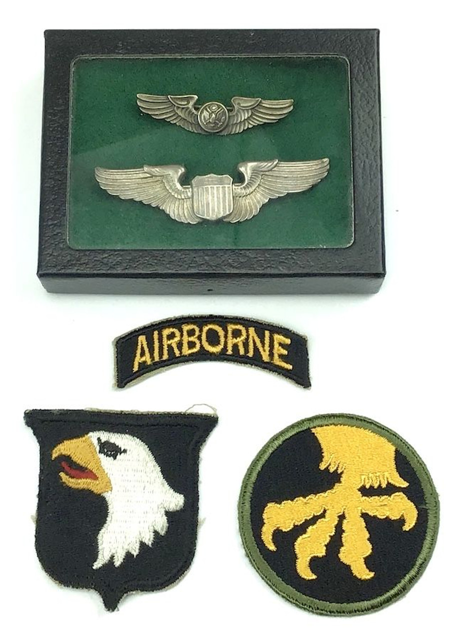 USAF 101st / 17th Airborne Patches - Pilots Badges WWII WW2 USGI Not Nazi - 1