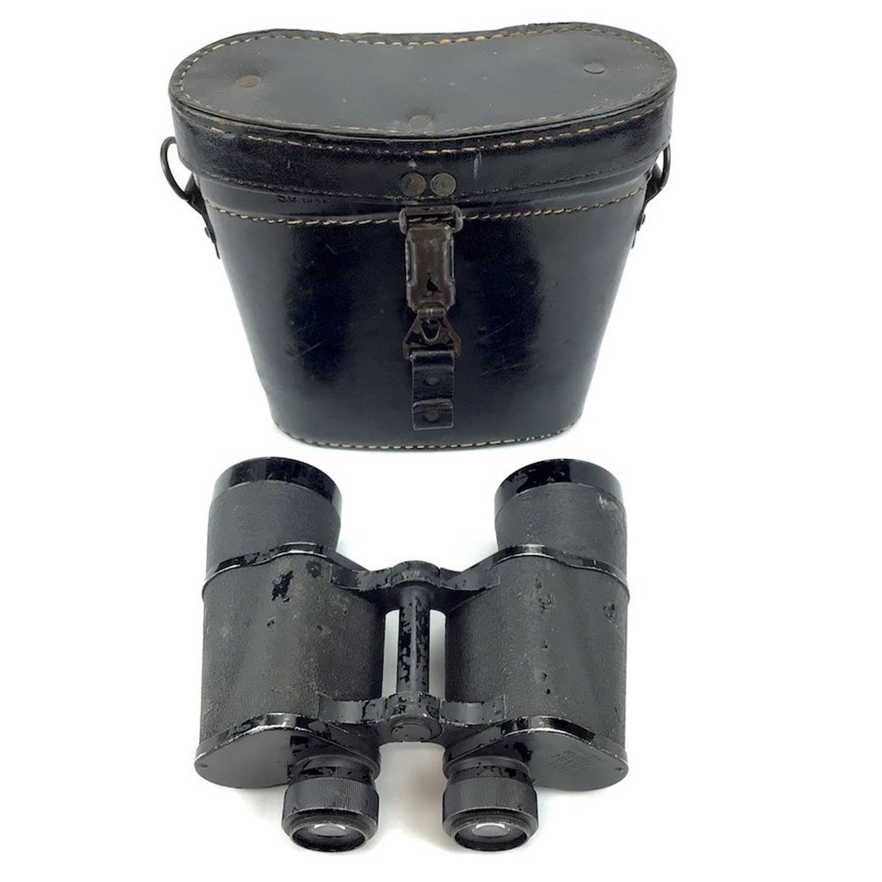 WWII Carl Zeiss Jena (rln) 10x50 Binoculars and Case - 1