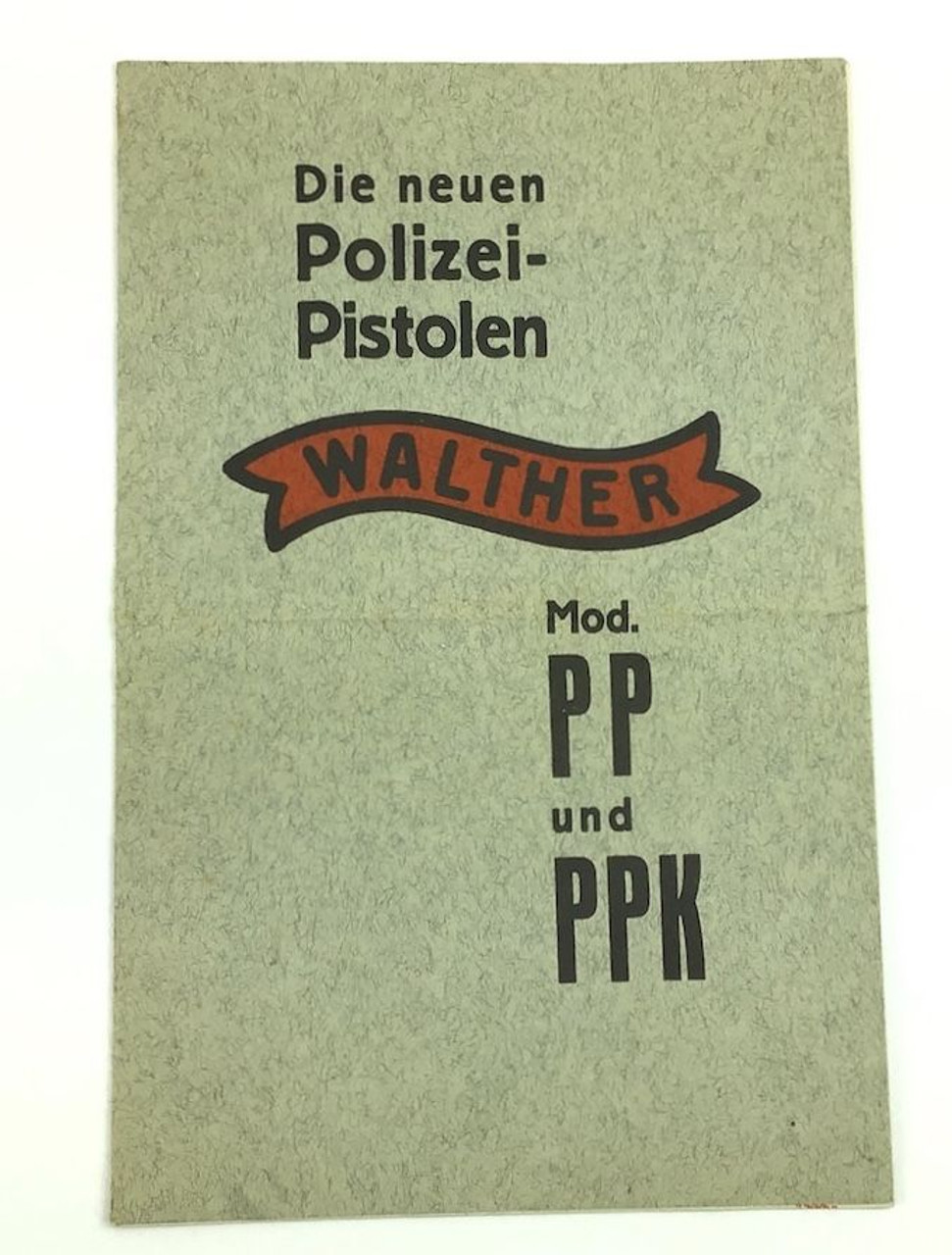 Walther PP/PPK Police Pistol Manual 7.65mm Early WWII - 1
