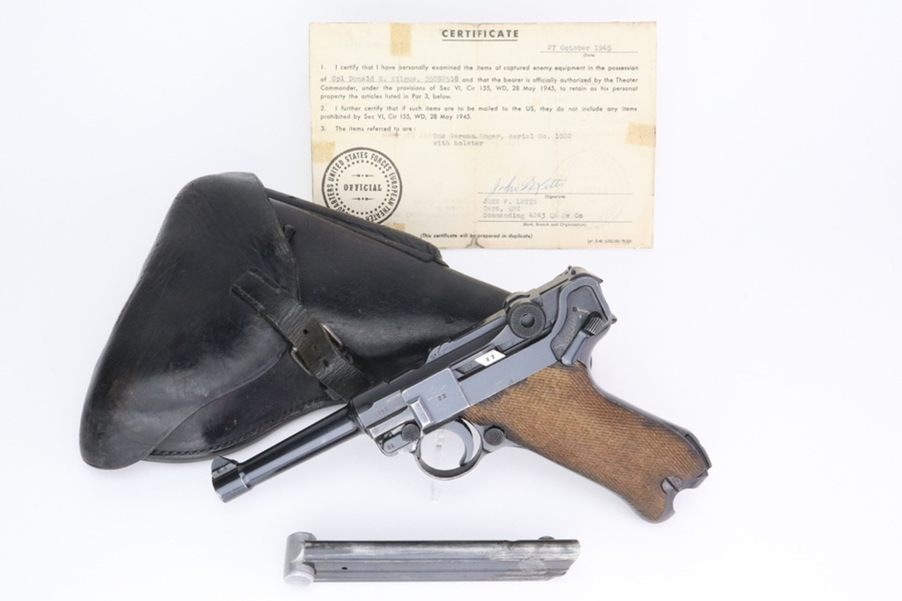 SOLD - 1939 Mauser Luger Rig - With Capture Doc
