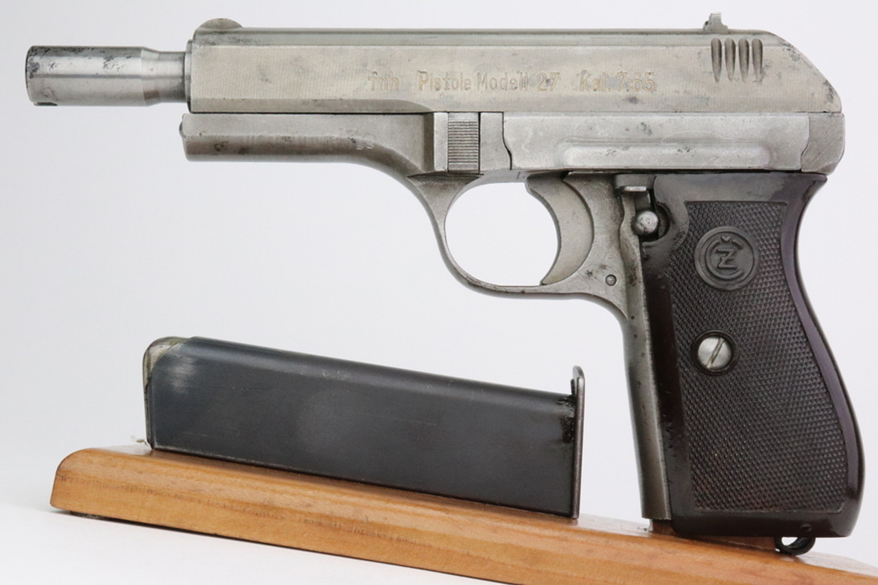 SOLD - Rare Nazi CZ 27 - Barrel Extended for Silencer