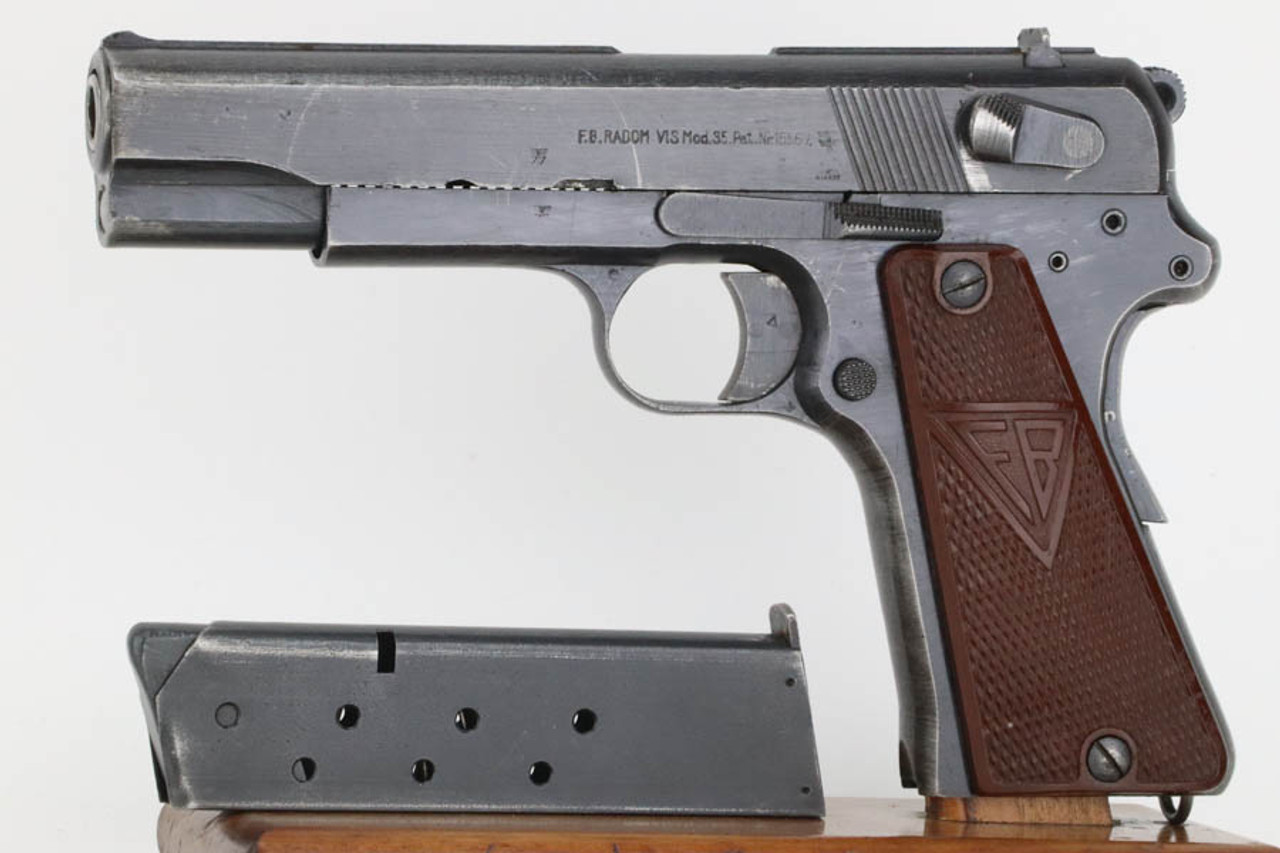 SOLD - German Military Radom VIS 35 - Red Grips (H0698 - 37142 - RJ)