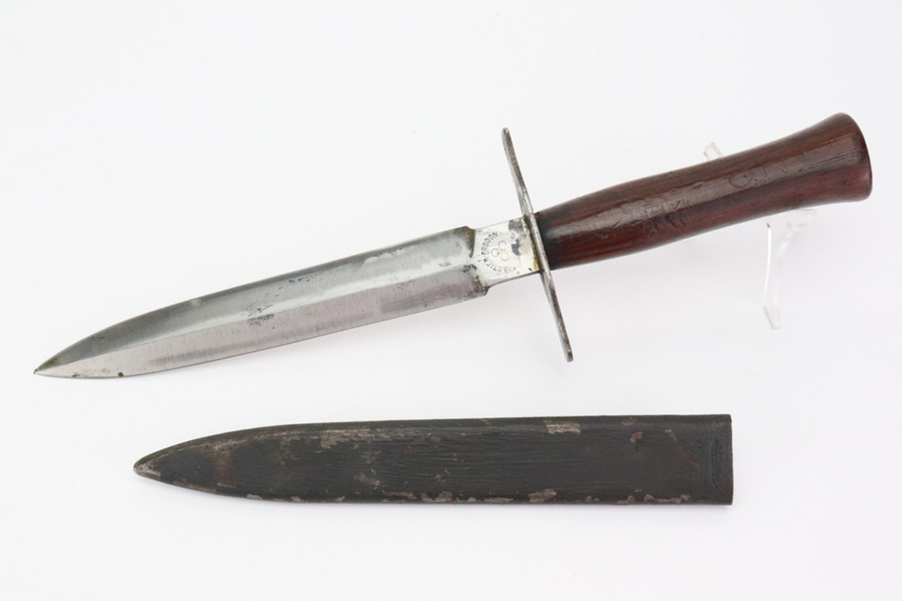 French WWI M1916 Type 2 Fighting Knife by Astier-Prodon of Thiers with Scabbard
