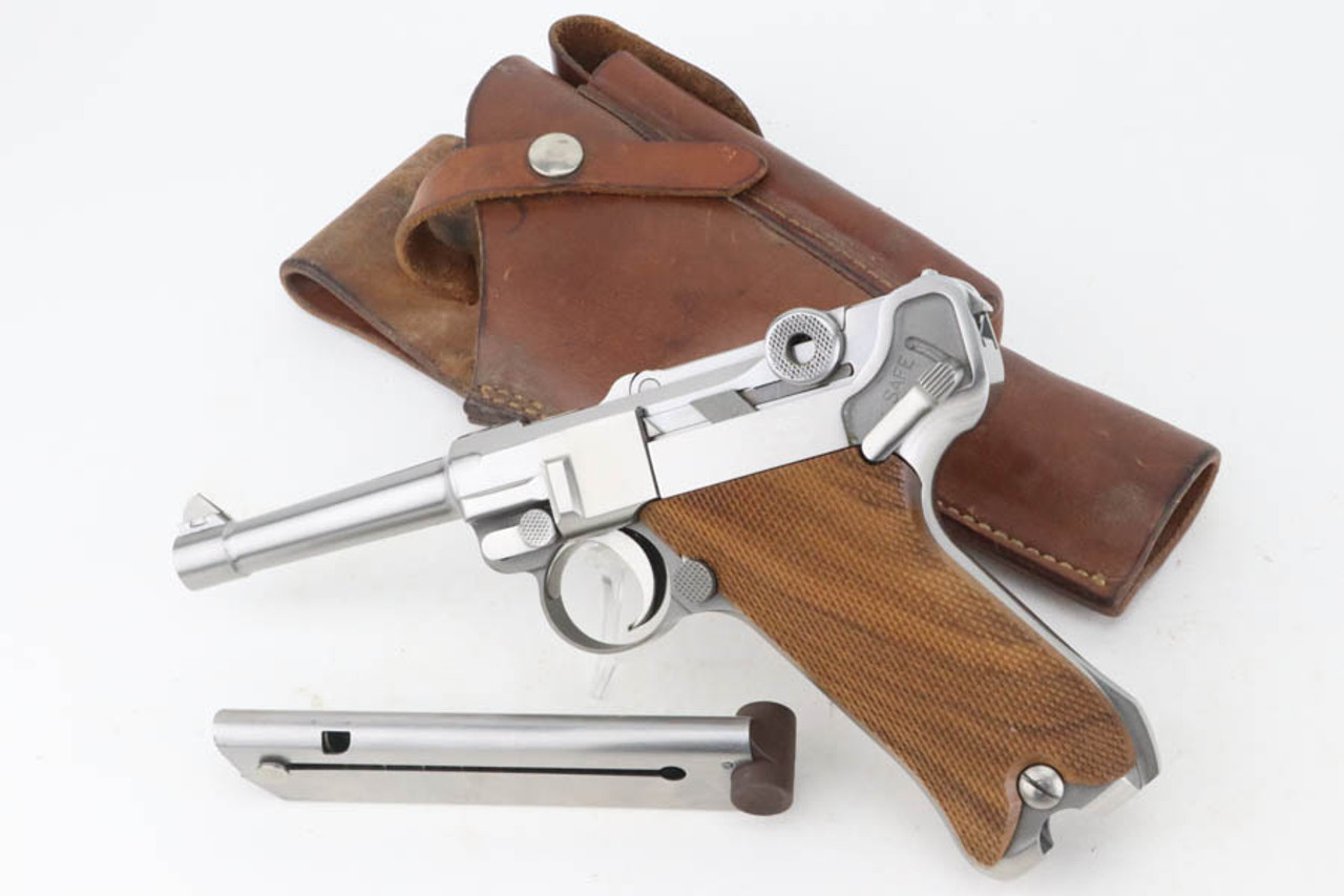 SOLD - Mint 4" Stoeger American Eagle Luger Rig