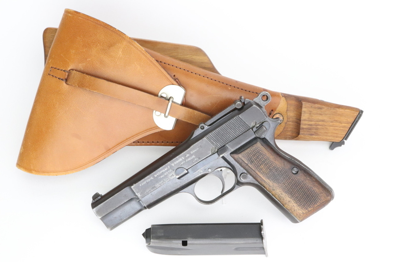 Belgian FN Hi Power w/ Holster & Stock