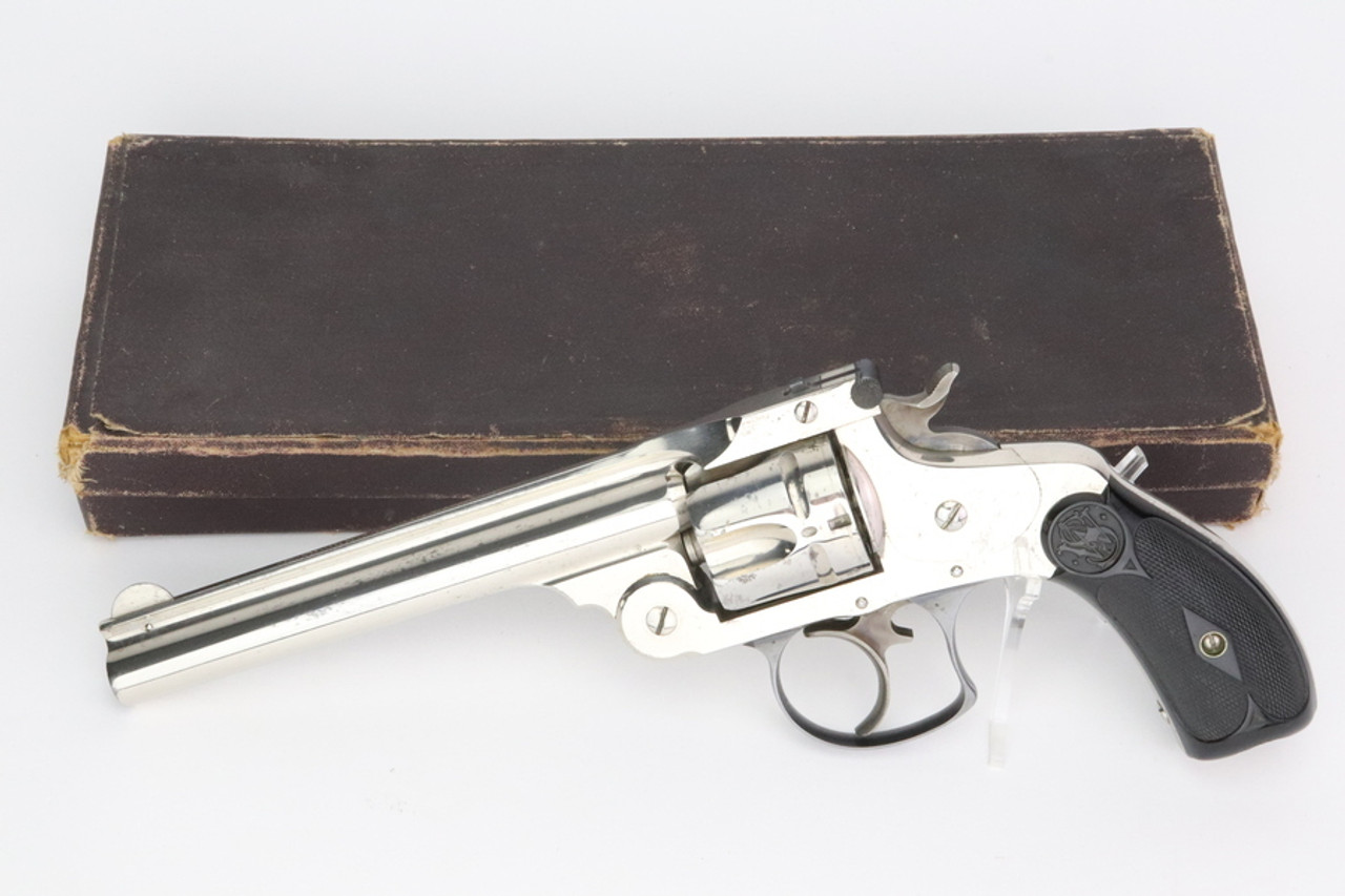 Boxed, Nickel Smith and Wesson 4th Model Top Break Revolver - .38