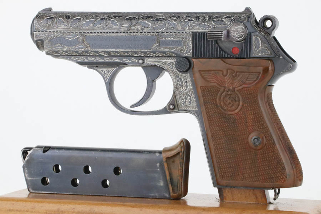 SOLD - Beautifully-Engraved Walther PPK - "Party Leader" Grip