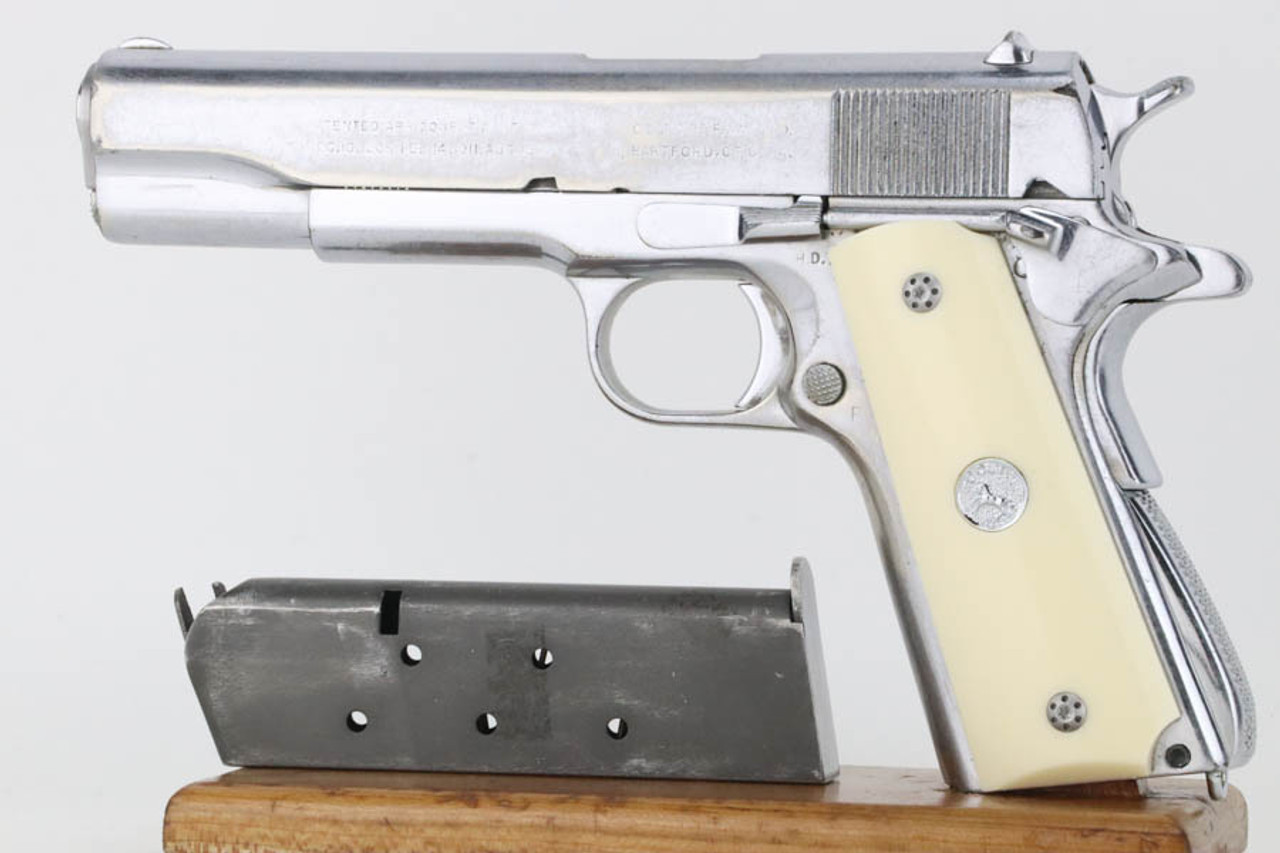 SOLD - Nickeled 1943 Colt Model 1911A1