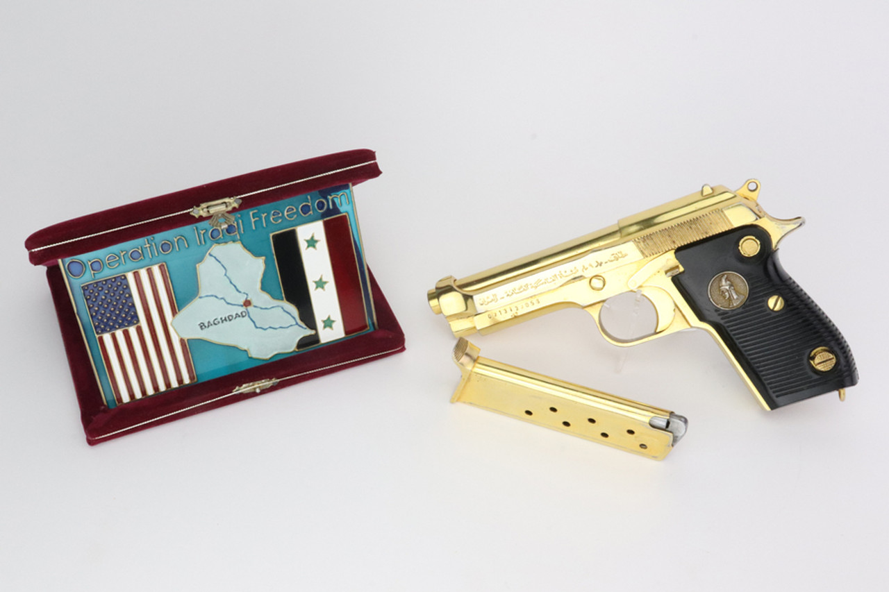 SOLD - Gold Presentation Beretta M1951 - Iraqi Tariq