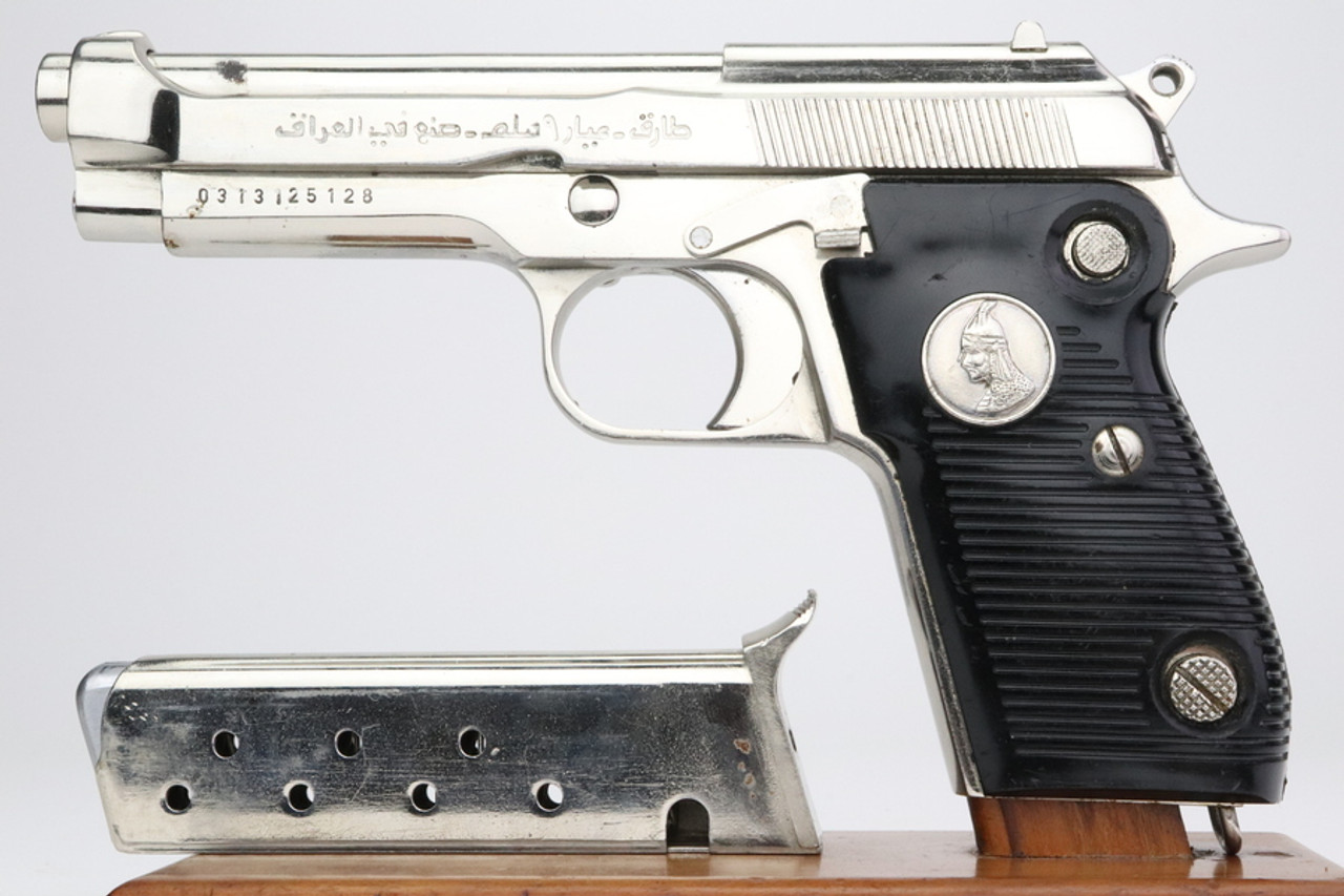 SOLD - Nickel Presentation Beretta M1951 - Iraqi Tariq