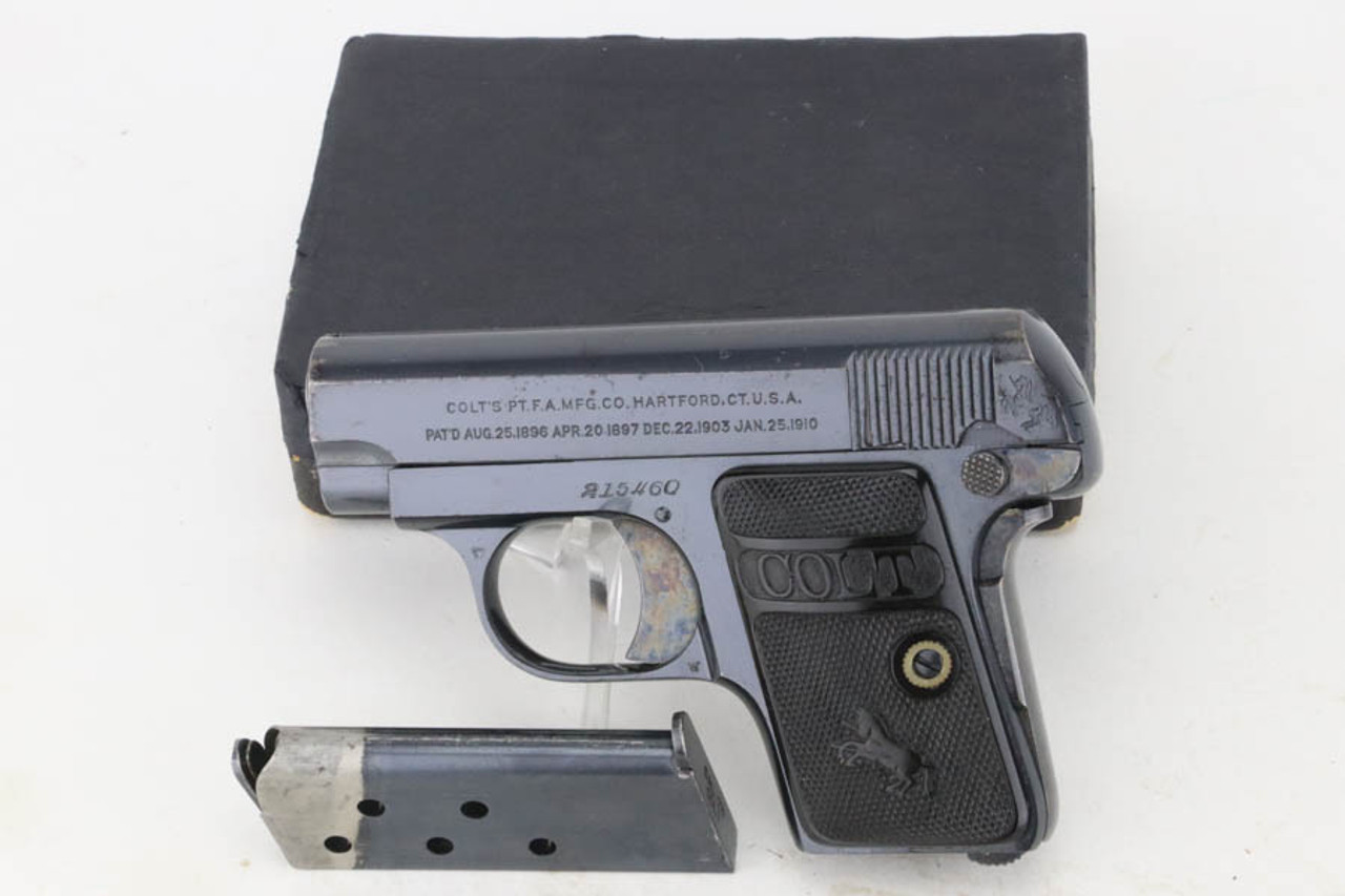 SOLD - Nice, Boxed Colt 1908 Vest Pocket Hammerless - 1919 mfg