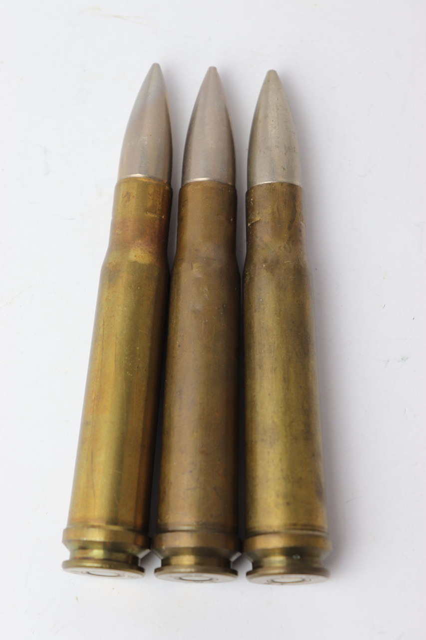 SOLD - Three Boys AT .55 Caliber Rounds - Headstamp K. 39 WI - Live