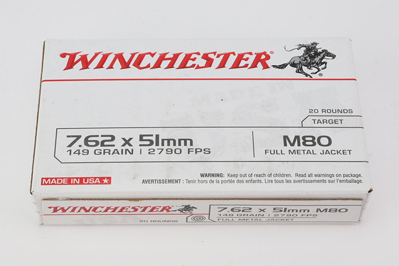 SOLD - Winchester 7.62x51 M80 149gr FMJ - 20 Rounds