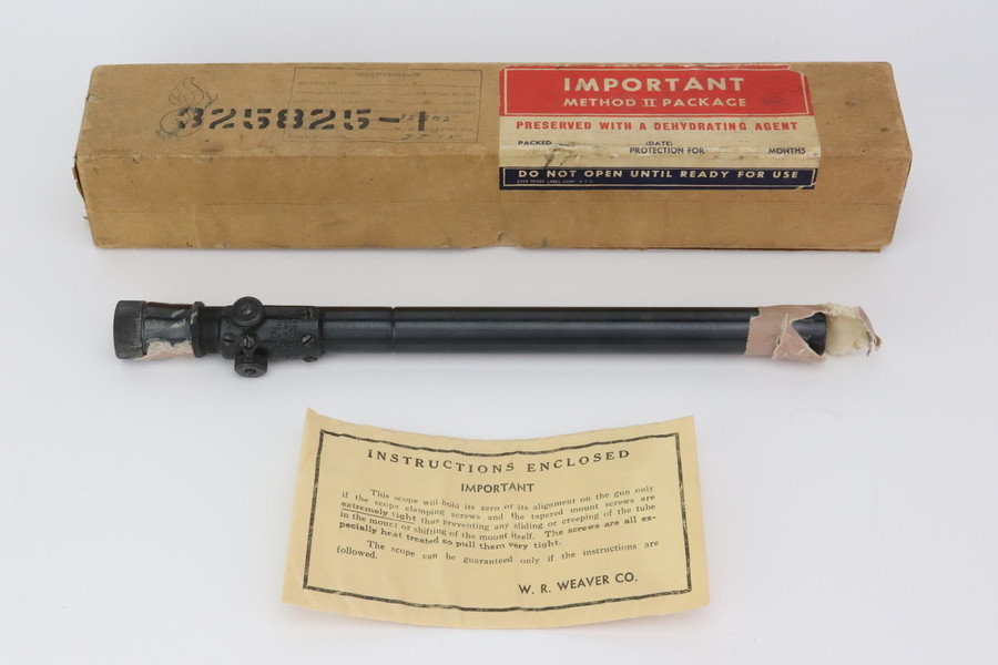 Mint, Boxed, WW2 Weaver M73B1 Rifle Scope - photo 1 of 14