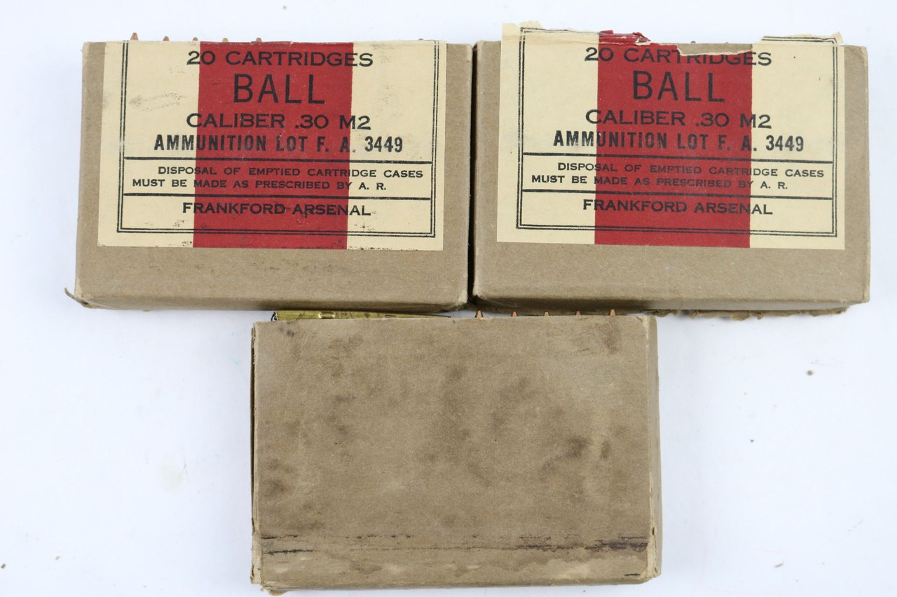 60 Rounds .30 Caliber M2 Ammo - WW2 - 1