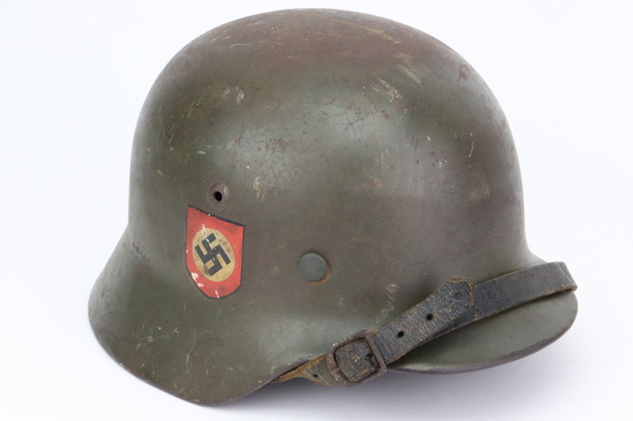SOLD - M 35 Double Decal Police Helmet
