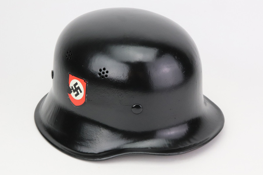 German M34 Police Helmet with Postwar SS Decals - photo 1 of 8