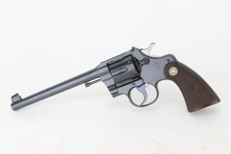 1950 Colt Officers Model Target .38 revolver - left side