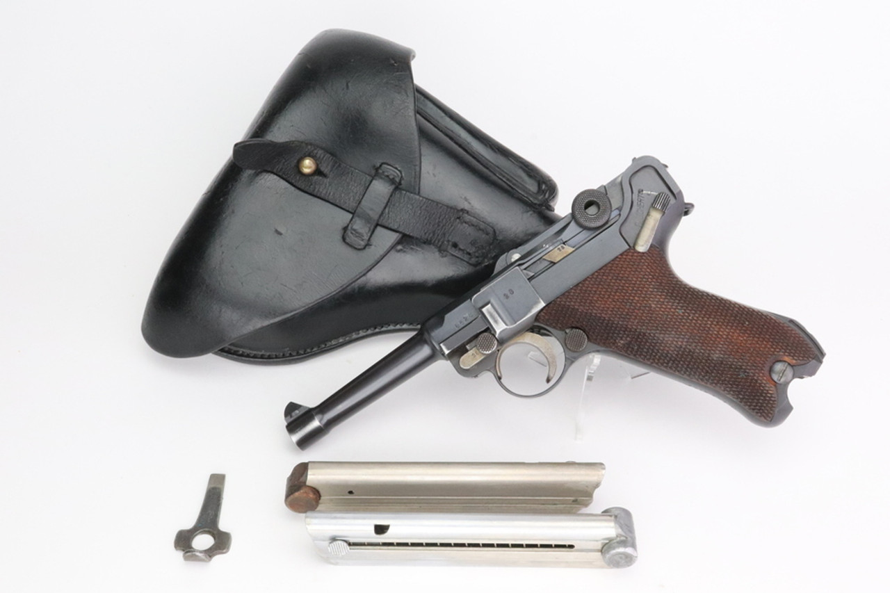SOLD - Scarce 1921 DWM Police Luger - Complete Matching Rig