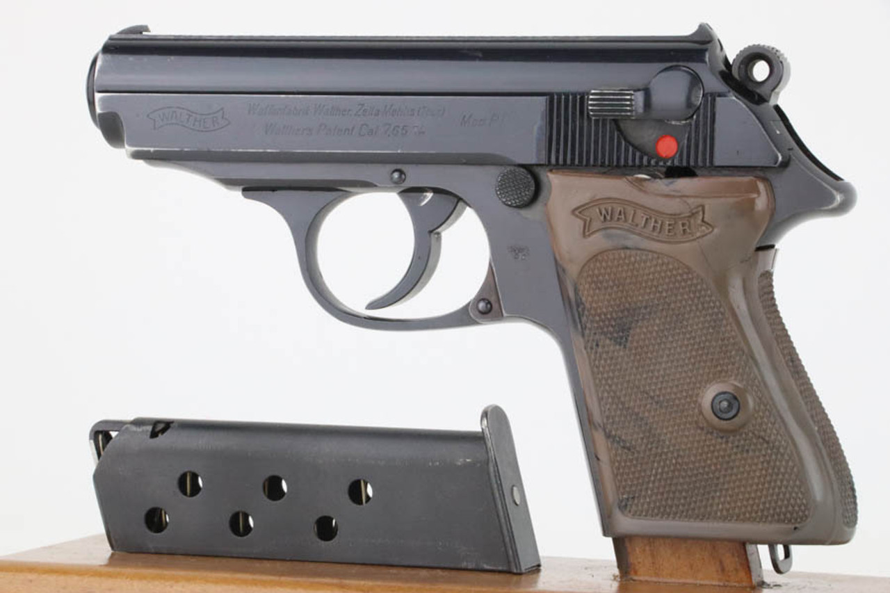 Excellent, High Polish Walther PPK - Police Eagle/C With Gray Grip