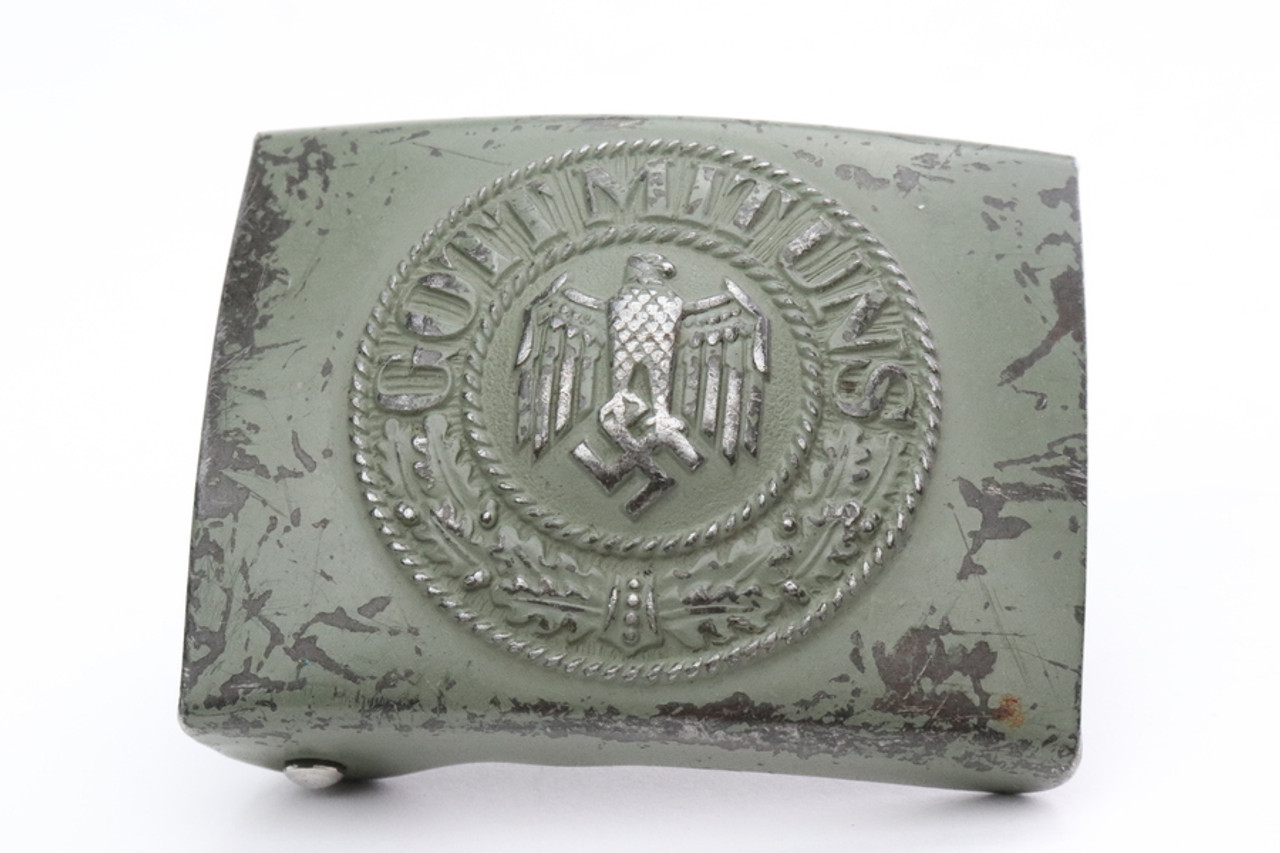 SOLD - Gott Mit Uns- Heer Enlisted Buckle (Field Gray)