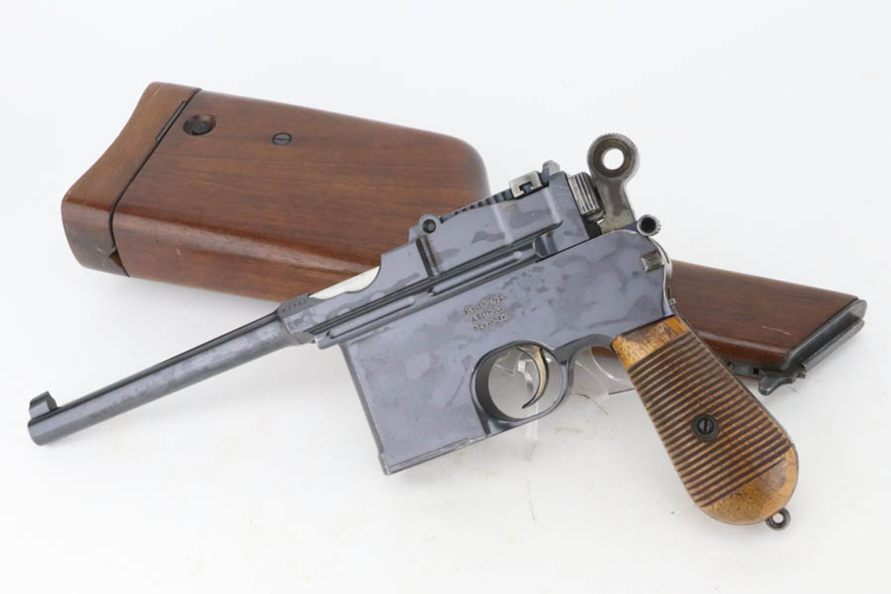 Early Mauser C96 w/ Stock - Slab Side, Large Hammer