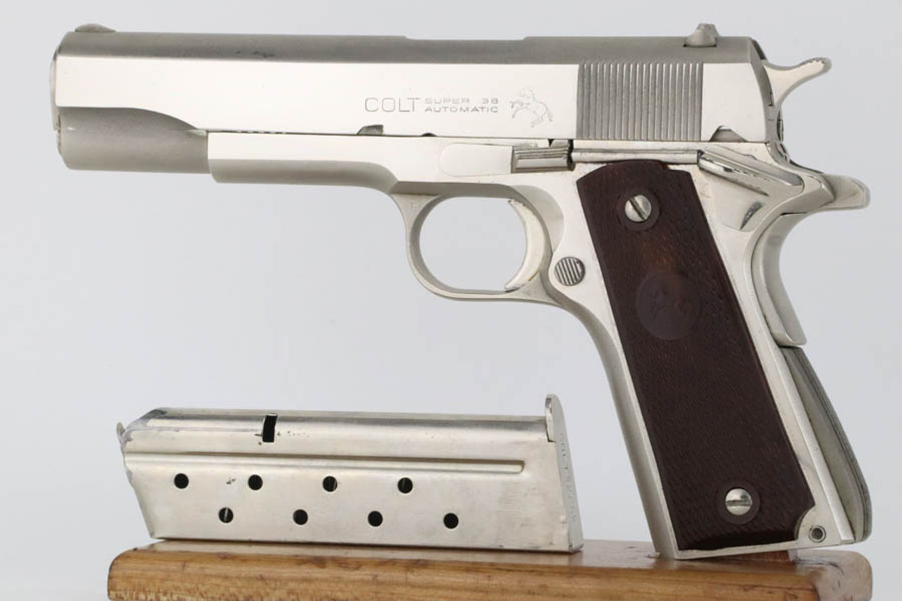 SOLD - Exceptionally Rare 1957 Factory Nickel Colt Super .38