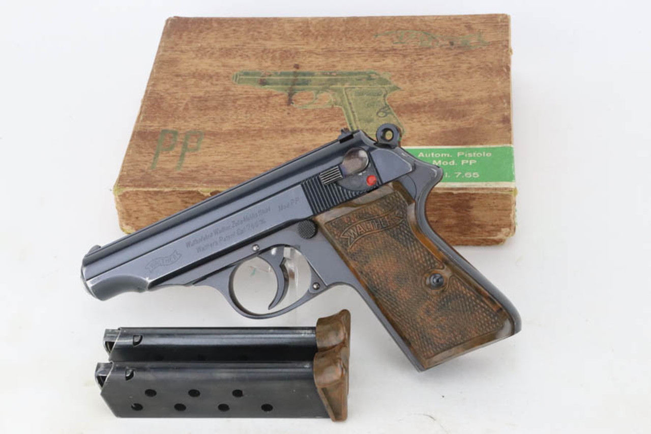 SOLD - Excellent, Boxed Walther PP - Scarce Brown Grips