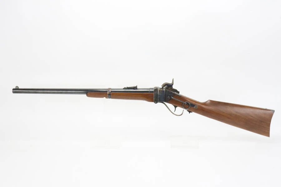 Pedersoli Sharps 1859 black powder carbine - left side full view