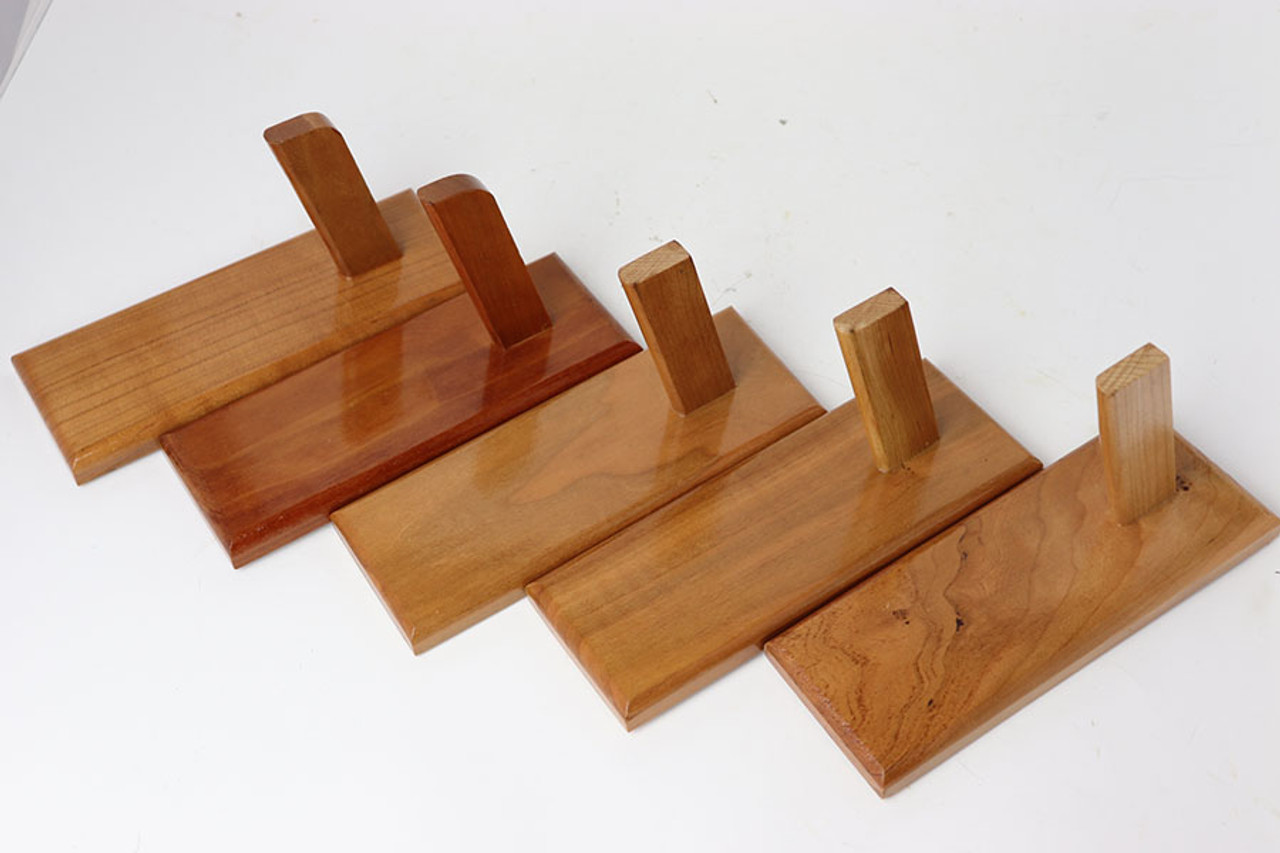SOLD - Wood 7.65mm Pistol Display Stand - Sold Individually