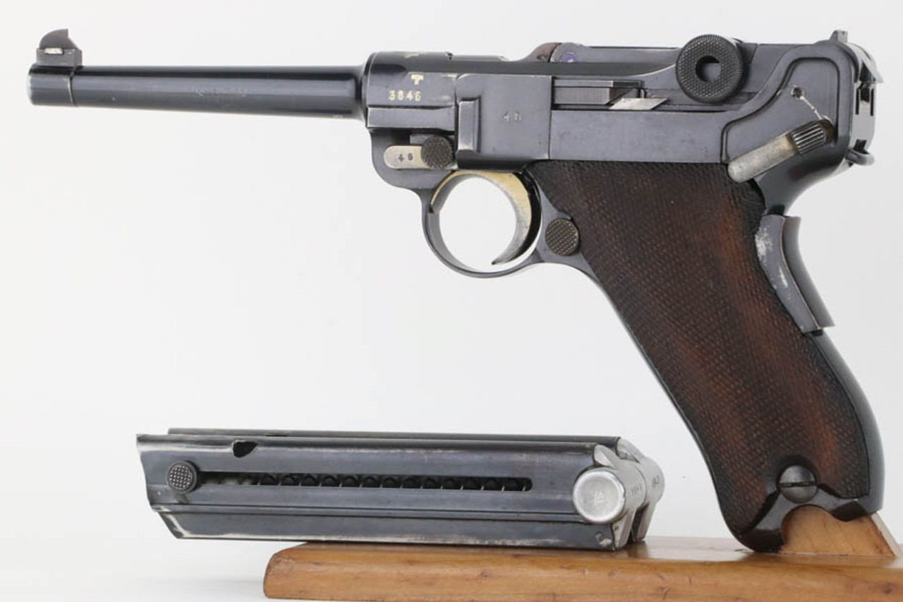 SOLD - Clean Swiss Mauser Banner 06/34 Luger - Sunburst Crest